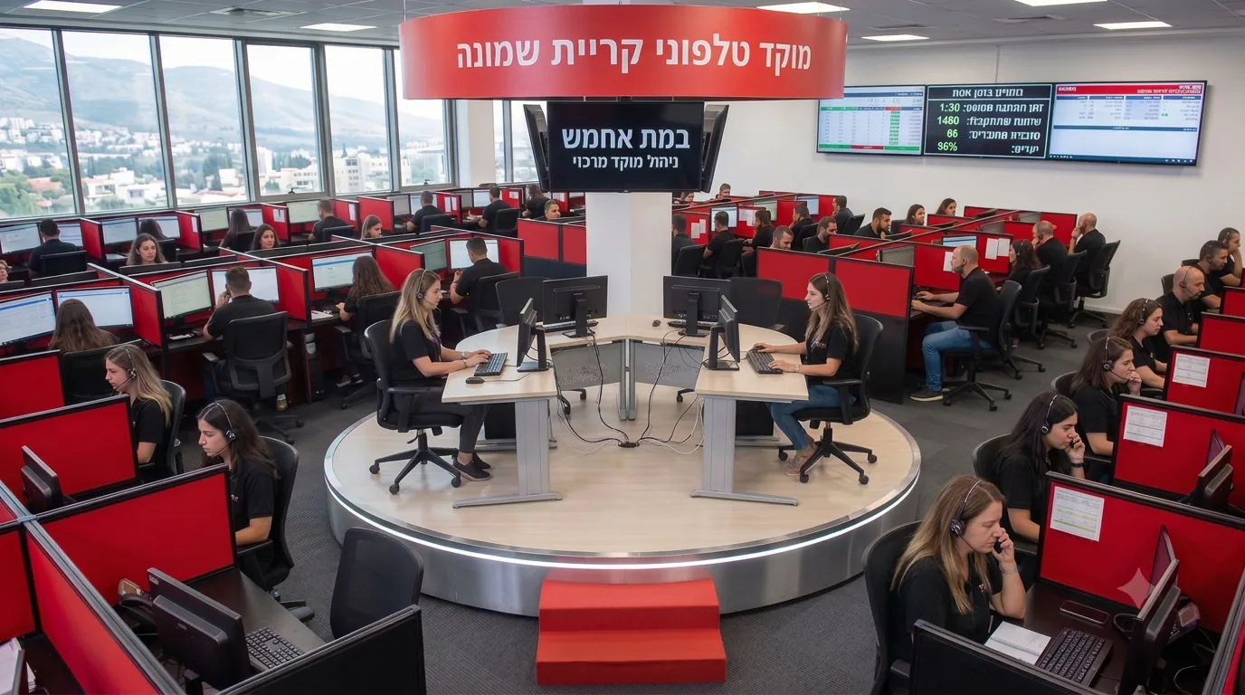 נציגי המוקד בעבודה